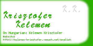 krisztofer kelemen business card